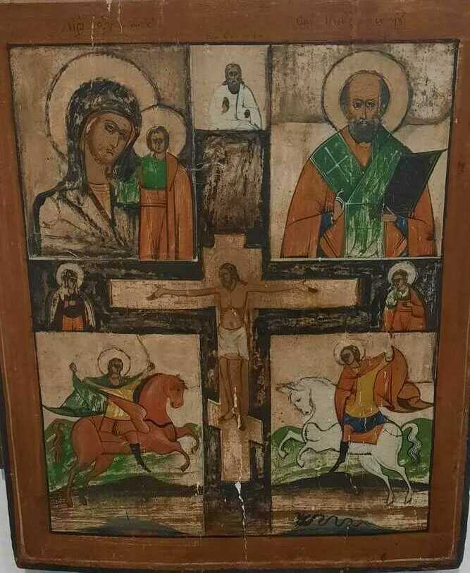 Vand Icoana veche pictata pe lemn, provenienta Rusia , dimensiuni : 30x37 cm Vand Icoana veche pictata pe lemn, provenienta Rusia , dimensiuni : 30x37 cm