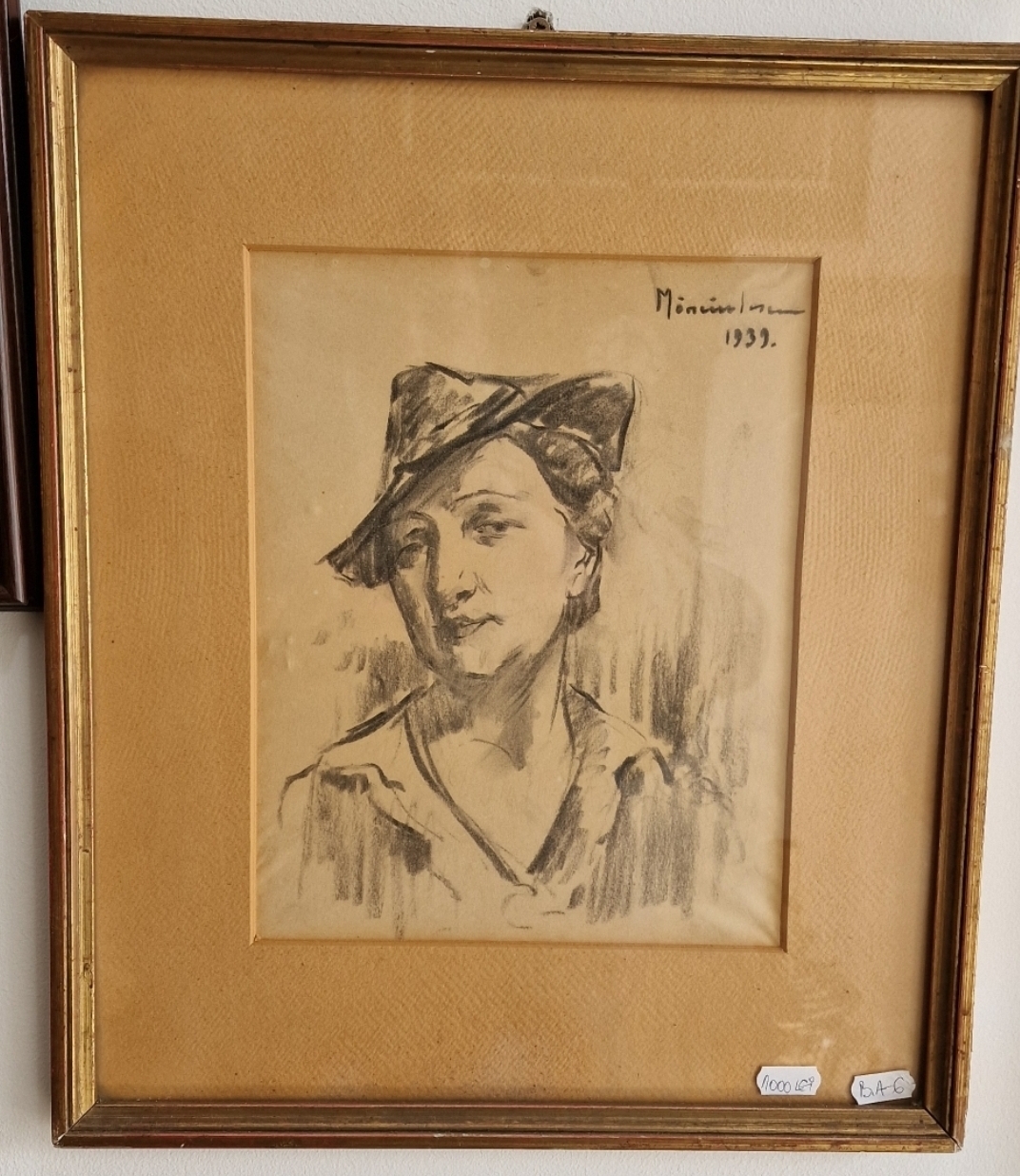 Vand Tablou tuș portret femeie semnat și datat 1939 de Manciulescu dimensiuni 26x20 cm Vand Tablou tuș portret femeie semnat și datat 1939 de Manciulescu dimensiuni 26x20 cm